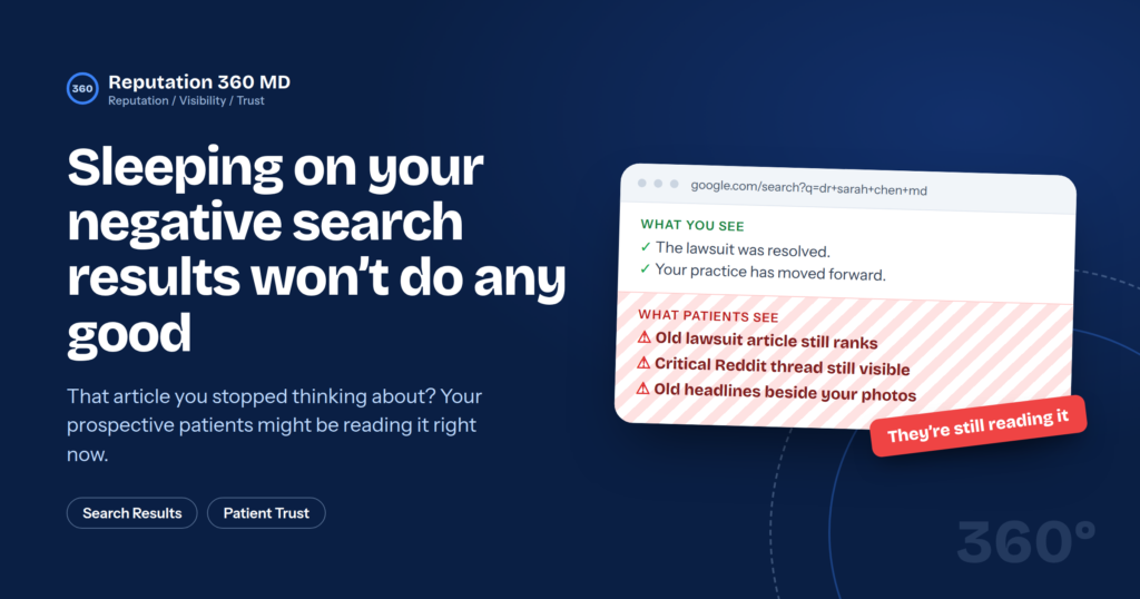 Sleeping On Your Negative Search Results Won’t Do Any Good